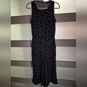 Sleeveless Black Printed Cropped Jumpsuit